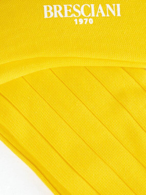 Chaussettes en coton pima jaune uni