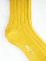 Chaussettes en coton pima jaune uni