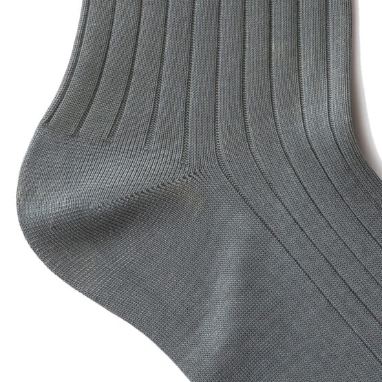 Chaussettes en fil d'Écosse gris clair uni