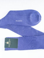 Chaussettes en fil d'Écosse indigo uni