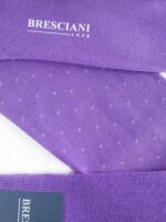 Chaussettes en fil d’Écosse lilas à pois beiges