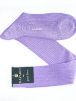 Chaussettes en fil d'Écosse lilas uni