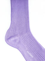 Chaussettes en fil d'Écosse lilas uni