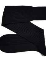 Chaussettes en fil d'Écosse noir uni