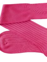 Chaussettes en fil d'Écosse rose uni