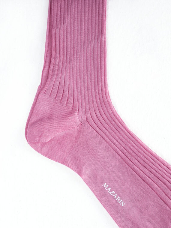 Chaussettes en fil d'Écosse rose uni