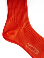 Chaussettes en fil d'Écosse rouge cardinal uni