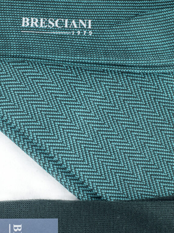 Chaussettes en fil d’Écosse vert acqua chevron