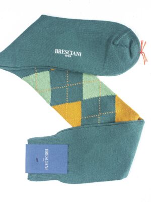 Chaussettes en fil d'Écosse vert olive Burlington