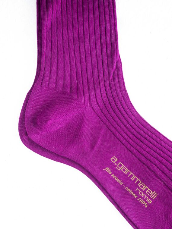 Chaussettes en fil d'Écosse violet uni