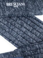 Chaussettes en lin gris anthracite chiné uni