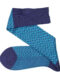 Chaussettes en fil d’Écosse bleu turquoise et violet chevron