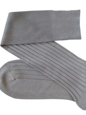 Chaussettes en fil d’Écosse gris uni