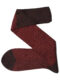 Chaussettes en fil d’Écosse marron taba chevron