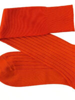 Chaussettes en fil d’Écosse orange uni