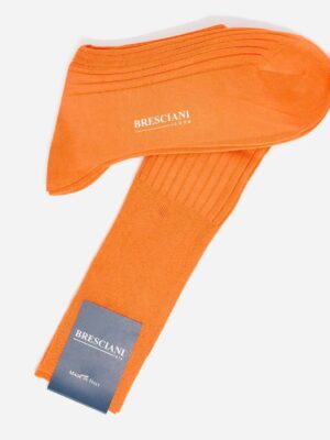 Chaussettes en fil d'Écosse orange uni