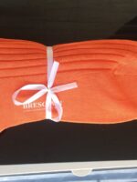 Chaussettes en fil d'Écosse orange uni